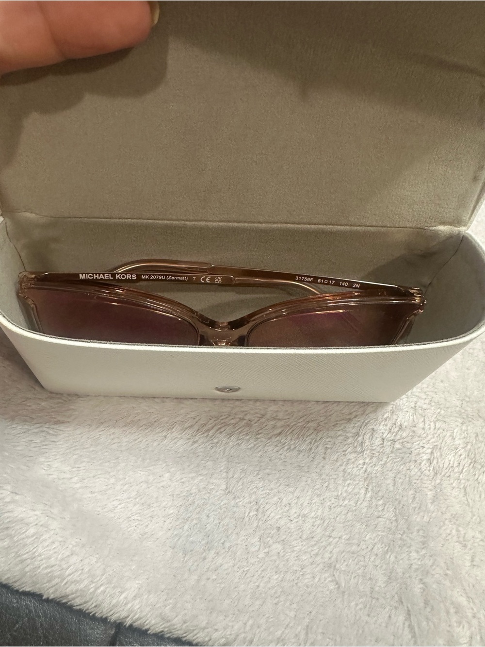 Michael Kors Translucent Pink Gradient Square Sunglasses - Picture 6 of 7
